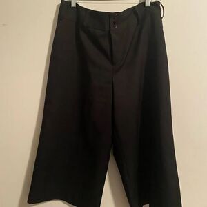Field Manor Black High waist wide leg crop pants, size 14